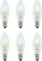 Celestial Lights Six LED Window Candle Replacement Bulbs for Plug-in Window Candles - Works with All Sensor, Timer, or Switch Models