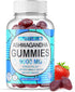 BeautyÉlan Ashwagandha Gummies for Women Men 9000mg - Vegan Stress Relief Gummy - Ashawanga Root Extract with Vitamin D Supplement for Calm Mood, Relaxed Sleep & Immunity Support, Non-GMO 60 Gummies