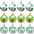 Medoore 12 Pieces St Patrick Ornament Ball-St. Patrick's Shamrock Hanging Ball Ornament, Good Luck Clover Decoration Baubles for Tree Baubles Table Shelf Festival Decorations, 3 Styles