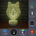 3D Lamp Animals Wolf Night Light Touch Table Desk Lamps 7 LED Colors Changing Lighting Wolf Shape Acrylic Table Desk Bedroom Decoration Cool Gifts Ideas Birthday Xmas (Animals Wolf)