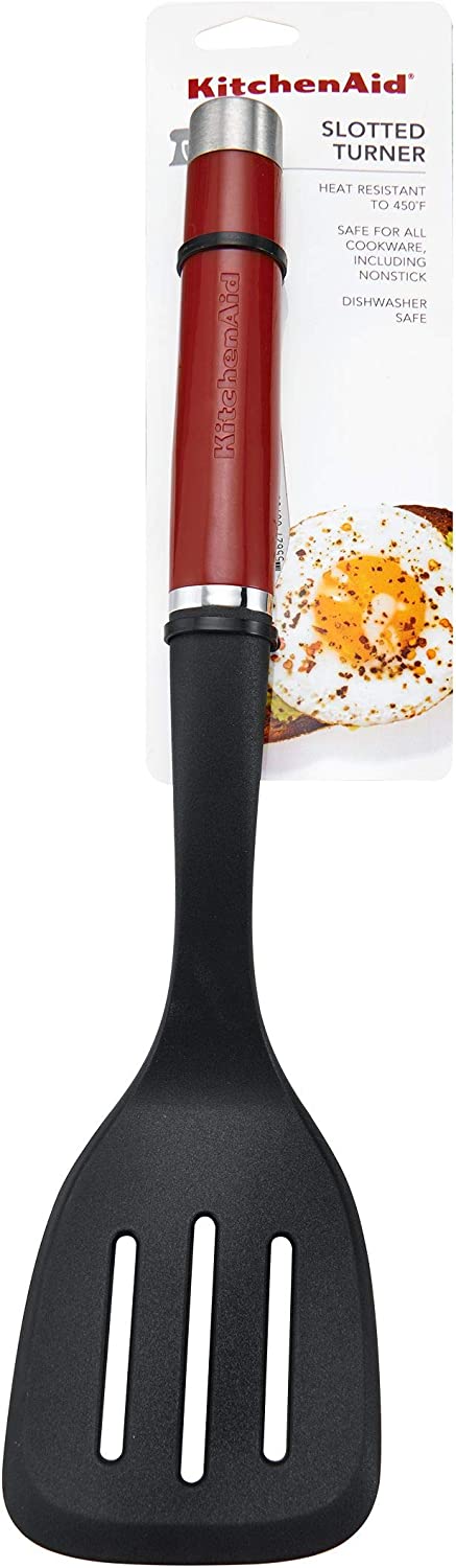 KitchenAid Gourmet Nylon Slotted Turner, one size, Matte Red