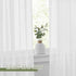 RYB HOME White Sheer Curtains 96 inch - Faux Linen Blend Semi Sheer Curtains Soft Light & Airy Privacy Sheers for Bedroom Living Room Canopy Bed Bathroom, 52 inch Wide x 96 inches Long, 2 Pcs