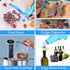 Handheld Vacuum Sealer, includes 15 Reusable Vacuum Sealer Bags, 1 Vacuum Wine Stopper, 2 Sealing Clips, 4 Sous Vide Clips for Food Storage, Keep Wine Fresh & Sous Vide Cooking