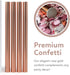 8 Pack Rose Gold Confetti Sticks | Extra Large (14 inch) | TUR Party Supplies | Bulk Colorful Confetti Wands Perfect for Weddings, Birthdays, Bachelorette Parties and Photoshoots | Now with More Confetti! | Flick Wrist to See Confetti Flutter!