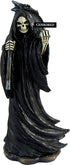 DWK - Grim Grouch - Reaper Harbinger of Death with Middle Finger Flipping The Bird Statue Satire Figurine Halloween Party Novelty Gothic Home Decor Accent, 8-inch