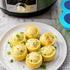 Pressure Cooker Accessories with Silicone Egg Bites Molds and Steamer Rack Trivet with Handles Compatible with Instant Pot Accessories 6, 8 Qt, 3 Pcs with 2 Bonus Spoons (Blue & Green - 3 Pcs)