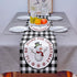 BRINGMEHOME Linen Burlap Table Runner Christmas Snowmans White Kitchen Table Runners 70 Inches Long for Dinner Holiday Parties, Wedding, Events, Decor Black White Plaid