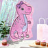 Pink Dinosaur Pinata for Girls T-Rex Birthday Party Supplies(16.5 x 13 x 3 In)
