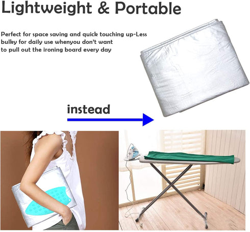 YQMAJIM Ironing Mat,Extra Large Thickened (47.25 x 21.55 inch) Ironing Blanket Portable Ironing Pad, Double-Side Using Isolate Heat Pad Table Top Countertop,Great Replacement for Ironing Board