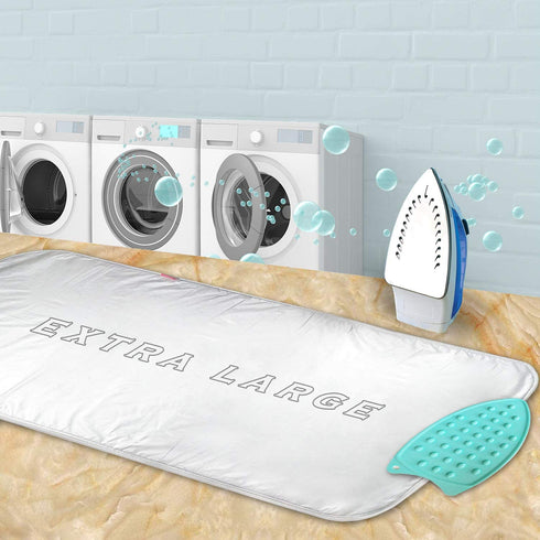 YQMAJIM Ironing Mat,Extra Large Thickened (47.25 x 21.55 inch) Ironing Blanket Portable Ironing Pad, Double-Side Using Isolate Heat Pad Table Top Countertop,Great Replacement for Ironing Board