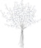 VOSAREA 50 Stems Artificial Bouquets Acrylic Bead Drops Flower Branches Bead Sprays for Wedding DIY Crafts (White, 17cm)