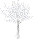 VOSAREA 50 Stems Artificial Bouquets Acrylic Bead Drops Flower Branches Bead Sprays for Wedding DIY Crafts (White, 17cm)