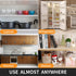 BAKHUK Shelf Liner for Kitchen Cabinets, 17.5 Inch x 25 FT, Non Adhesive Cabinet Liner, Double Sided Non-Slip Drawer Liner, Washable Refrigerator Mats for Pantry Cabinet, Storage, Clear Ribbed