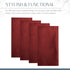 Elrene Home Fashions Poinsettia Elegance Jacquard Holiday Napkins (Set of 4), 17" x 17", Red 4 Count