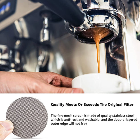 53.5mm Puck Screen/Espresso Portafilter Lower Shower Screen/Contact Screen - 316 Stainless Steel