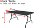 Obstal 6ft Stretch Spandex Table Cover for Standard Folding Tables - Universal Rectangular Fitted Tablecloth Protector for Party ?Navy Blue, 72 Length x 30 Width x 30 Height Inches?
