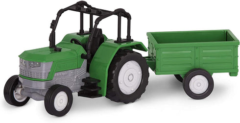 Driven by Battat – Micro Tractor – Toy Tractor with Light, Sound, & Detachable Trailer Farm Toy for Kids 3+ (2Pc)