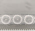 Daisy Dream. Kitchen Cafe Curtain Set for Small Windows. Satin Fabric with Matching Color Daisy Embroidery and Lace. (Grey, Swag and 24 inches Tiers Set)