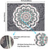 Mandala Tapestry + LED String Lights - Gray Bohemian Tapestry, Psychedelic Hippie Tapestry for Bedroom Livingroom (78.7 x 59 inches) Including 20 FT LED String Lights GF041