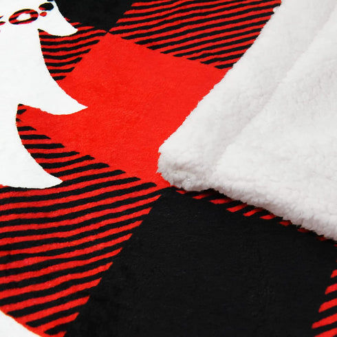 Christmas Blanket, Checkered Sherpa Blanket Thick Warm Plush Throw Blanket Fuzzy Buffalo Plaid Flannel Fleece Blanket for Bed/Couch/Sofa, 50x60 in