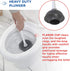 Clorox Toilet Plunger and Bowl Brush Combo Set with Caddy, 6.75" x 7" x 19.5", White/Gray