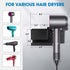 Hair Dryer Holder Wall Mounted, BOJDOPIE Blow Dryer Organizer for Bathroom, Aluminum Alloy Multi-Functional Hair Dryer Rack for Dyson Supersonic, Morden Black