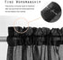 Dreaming Casa Solid Sheer Curtains Living Room Black Rod Pocket Voile Draperies Window Treatment 2 Panels 84 inches Long, 52" W x 84" L
