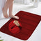 Red Memory Foam Bath Mat Rugs Non Slip Absorbent Bathroom Rug Carpet Super Water Absorption Bathroom Carpet Machine Washable Quick Dry Non-Slip Thick Bath Mat 17" X 24" Wine Red