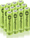 12-Pack Rechargeable AAA Batteries Pre-Charged, NiMH 1.2V 600mAh Triple A Solar Batteries for Solar Lights and Universal Household Devices, Recharge up to 1200 Cycles, UL Certified - 12 Count