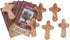 Zuluf Six Small Olive Wood Crosses The Holding Crosses From Israel | Handheld, Comforting Design for Clutching, Clinging With 6 Holy Land Certificates 6cm / 2.5 Inch Each Cross - CRS095