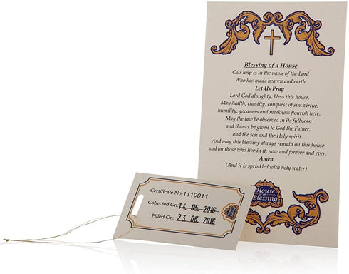 Holy Water From The Jordan River 180ml with Certificate and House Blessing Card