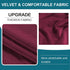 Turquoize Velvet Bar Stool Covers Round Stool Cushion Covers Stool Chair Covers Barstool Covers Slipcovers Set of 2, Feature Stretchy Thick Bouncy Fabric Washable, Dia 16"-18", X-Large, Burgundy