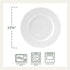 Everyday White by Fitz and Floyd Classic Rim 10.75-Inch Dinner Plates, Set of 4