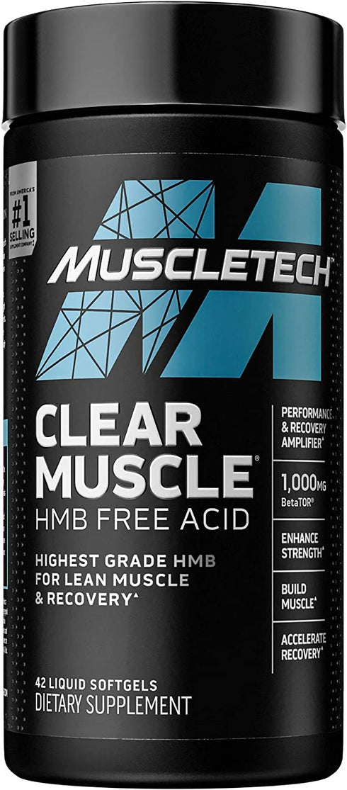 Muscle Recovery | MuscleTech Clear Muscle Post Workout Recovery | Muscle Builder for Men & Women | HMB Supplements | Sports Nutrition Post Workout Recovery & Muscle Building Supplements, 42 ct