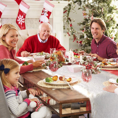 yuboo White Furry Table Runner, 15 x 72 Faux Fluffy Fur Fabric for Christmas/Holiday/Party Decoration, Bed/Dresser Top/Dinning Table/Shelf Decorations