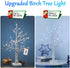 Set of 2- FastDeng Birch Tree Lighted, 2FT 36 LED Warm White Lights, Battery Powered Timing Tabletop Bonsai Tree Light for Home Bedroom Holiday Wedding Party Indoor Decoration
