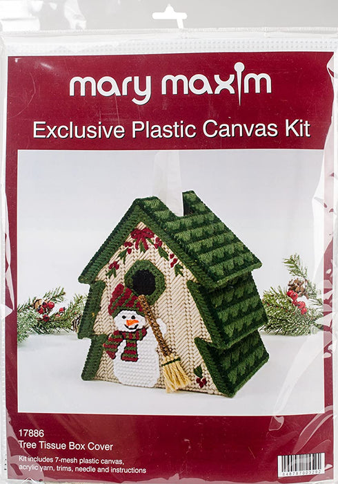 Mary Maxim Tree Plastic Canvas Tissue Box Kit, 5"