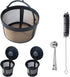 Reusable Mesh Ground Coffee Filter Basket Compatible with K-Duo Essentials and for K-Duo Brewers Machine, Coffee Cup Pod for K Cup and Cleaning Brush