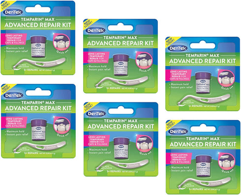 DenTek Temparin Max Lost Filling and Loose Cap Repair Kit, One Step Formula, 5+ Repairs, 0.04 unces (6-Pack)