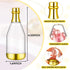 18 Pieces Champagne Bottle Container Candy Bottle DIY Favor Mini Baby Shower Favors Candy Jars Wedding Favors Plastic Small Champagne Bottles for Wedding Bridal Shower Birthday, Clear and Gold