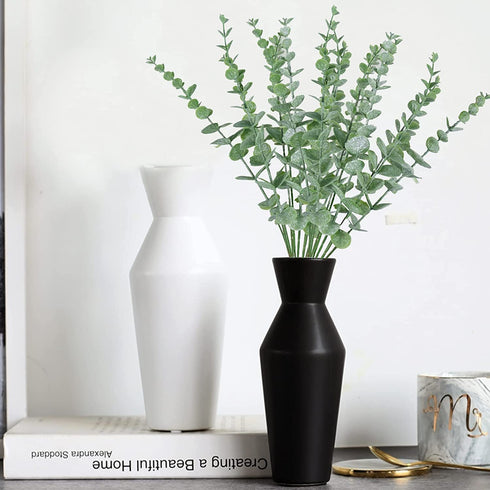 Artificial Eucalyptus Stems 24pcs Fake Eucalyptus Leaves Real Touch Artificial Greenery Bulk 15in for Wedding Home Farmhouse Party Decoration