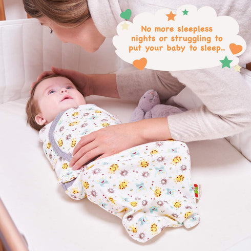 Baby Swaddle Blanket Wrap 3 Pack - Adjustable 100% Cotton Baby Swaddle Sacks - Cute Newborn Velcro Swaddles for Boy & Girl 0-3 Months - Infant Swaddling Sleep Sacks - Unisex Swaddlers Gift Set