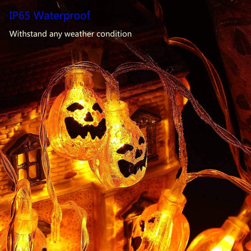 Yostyle Halloween Decor Pumpkin String Lights, Solar String Light,20ft 30 LED Outdoor Decorative Lights for Patio, Garden, Gate, Yard, Halloween Christmas Decoration (IP65 Waterproof,Warm White)