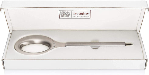 DOUGHTY - Dough Kneading & Mixing Tool - Stainless Steel Hand Mixer - Ideal for Thick Sticky Doughs - Great Bread Kneading Tool & Danish Dough Whisk Alternative - Gift Box Included