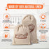 K&S Easy Shop Bread Bags for Homemade Bread Pack of 6 Linen Bread Bag for Bread, Vegetables, Fresh Bread Storage & Baguettes Storage 3 Small & 3 Large Bread Storage Bags Reusable Canvas Bags