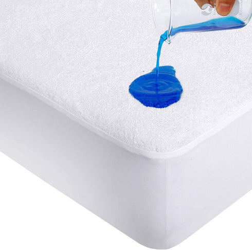 Mattress Protector Full Extra Long (XL) Bamboo Terry Cooling Soft Mattress Protector with Deep Pocket Stretches up to 14 Inch Mattress