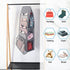 ELUCHANG 4-Shelf Hanging Closet Organizer, Handbags Holder with 2 Sturdy Hooks for Closet,Grey