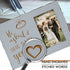Wedding Engagement Gifts for Women Bride to Be - Lovers Engraved Picture Frame 4x6 Inches - He Asked and She Said Yes
