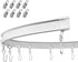 Refrze Ceiling Curtain Track, Curved Curtain Track Ceiling Mount, Room Divider Ceiling Track for Curtains, RV Curtain Track,Curtain Rail Ceiling Wall Mount for L Shape U Shape Bay Windows(8ft)