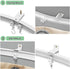 Refrze Ceiling Curtain Track, Curved Curtain Track Ceiling Mount, Room Divider Ceiling Track for Curtains, RV Curtain Track,Curtain Rail Ceiling Wall Mount for L Shape U Shape Bay Windows(8ft)
